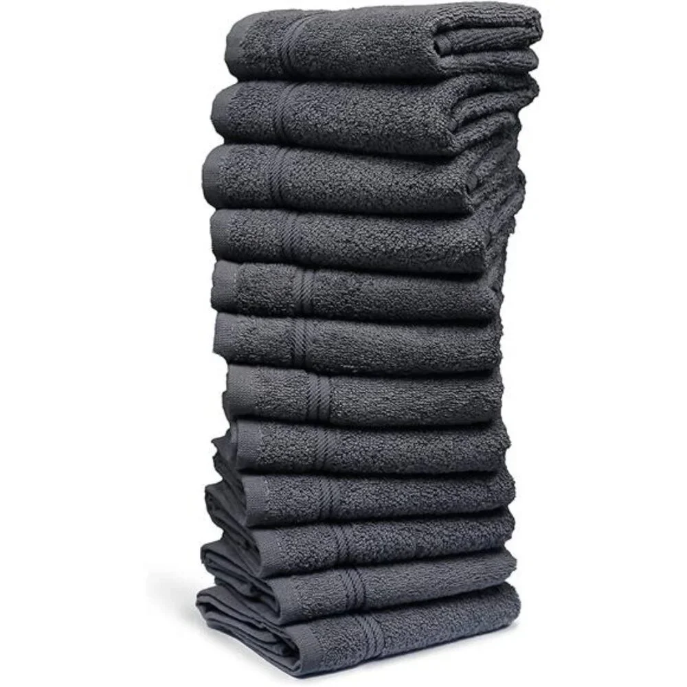 Washcloths 12 Pack – Size 12” x 12” – Soft & Absorbent Wash